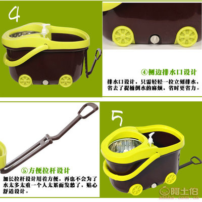 廣州美耐2014新上市跑車款旋轉鋼籃好神拖把 工廠現(xiàn)貨批發(fā)，引領清潔新潮流